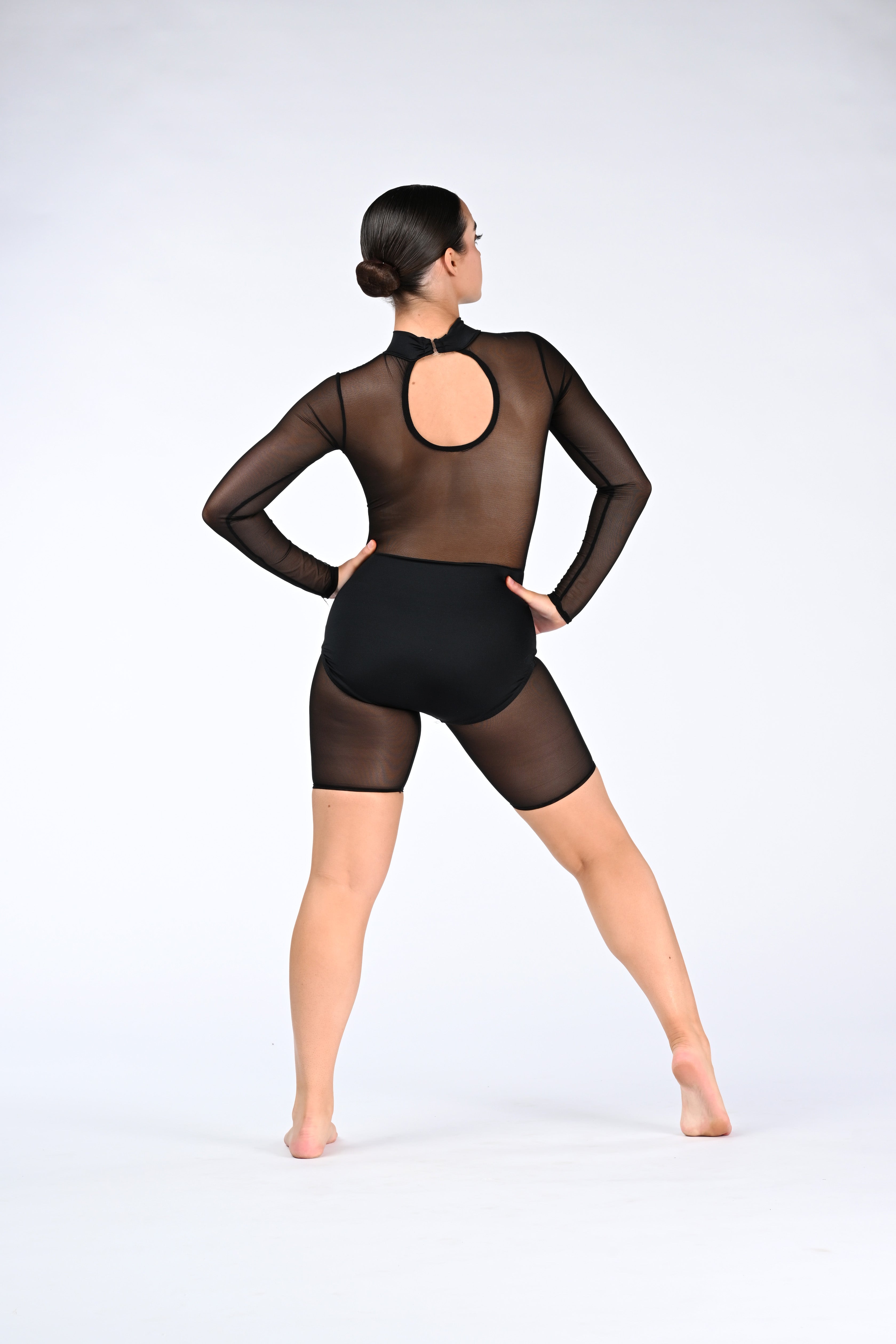 Mock Neck Sweetheart Long Sleeved Leotard