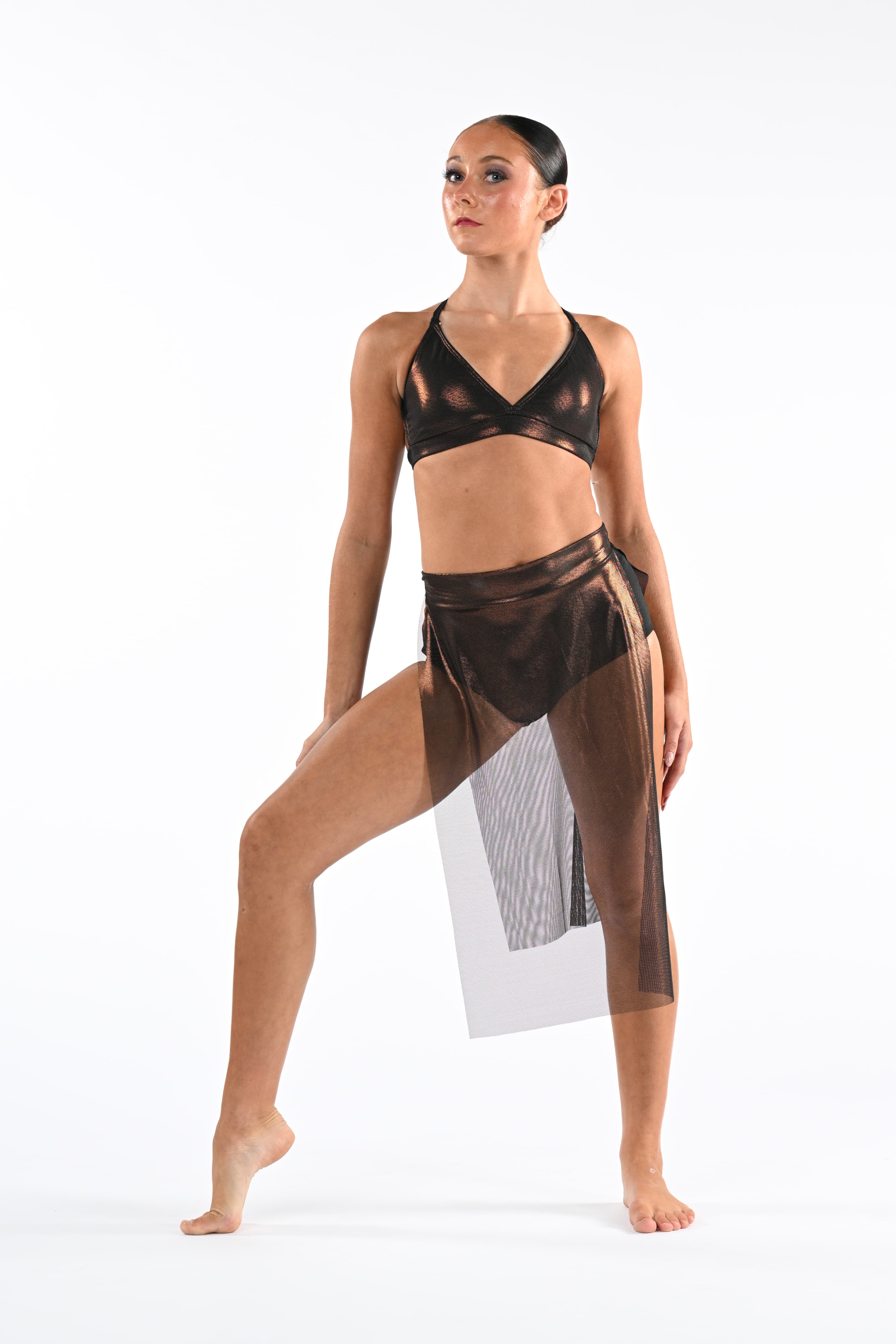 Tri Bralette with Fabric Overlay