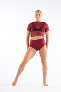 Short Sleeve Overlay Top