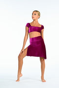 Banded Asymmetrical Skirt with Attached Brief