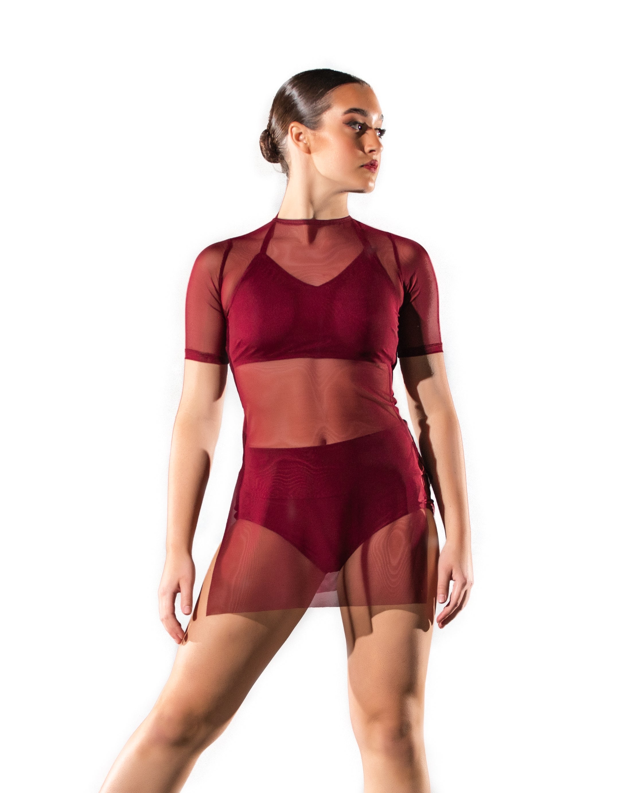 Overlay Short Sleeve Dress