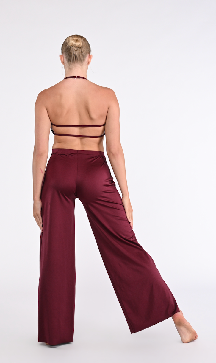 Wide Leg Full Pant with Slit