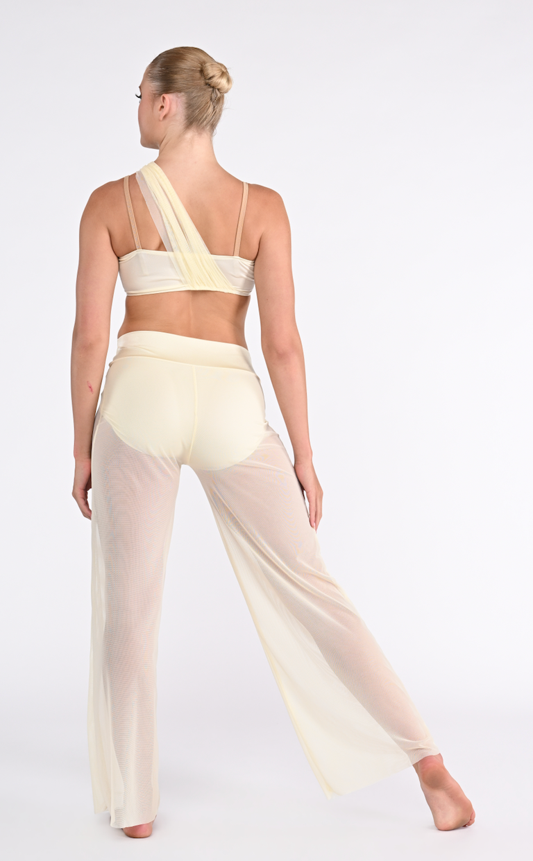 Banded Wide Leg Full Pant with Attached Brief