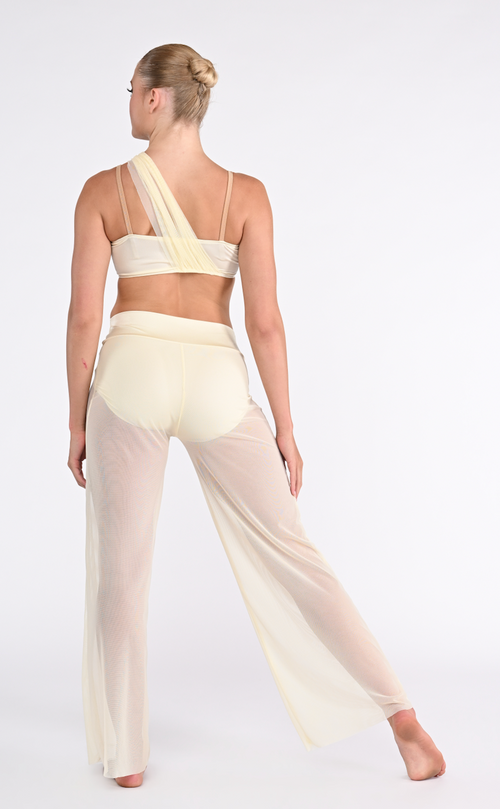 Banded Wide Leg Full Pant with Attached Brief