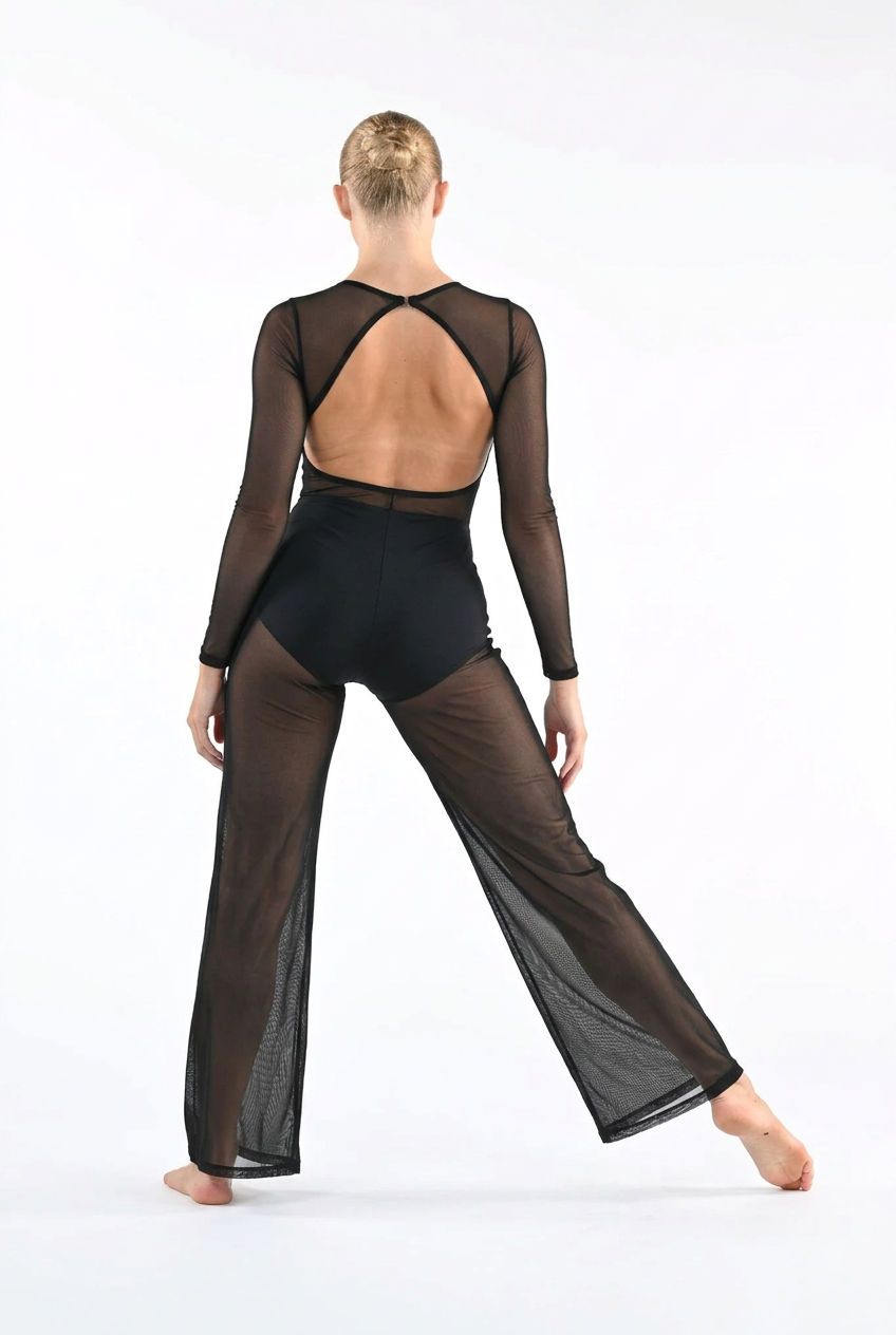 Back view with black mesh